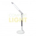 TESSA designová multifunkční stolní LED lampa s displejem - bílá (3 řežimy svícení + stmívání)