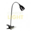 LED lampička 2,5W, černá, 3.000K, klip