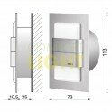 LED svítidlo NÁSTĚNNÉ DUO TANGO (IP20) - ušlechtilá ocel