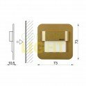 LED svítidlo SALSA STICK (IP56) - matná mosaz