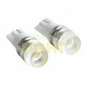 LED autožárovka W5W 1,5W 12V CW s čočkou