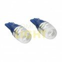 LED autožárovka W5W 1,5W 12V BLUE s čočkou